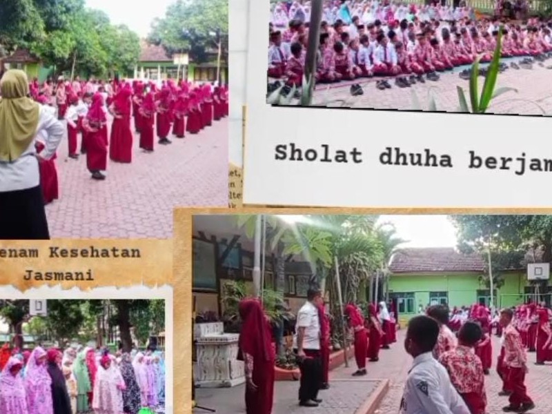 Pembiasaan senam pagi dan shalat dhuha berjamaah