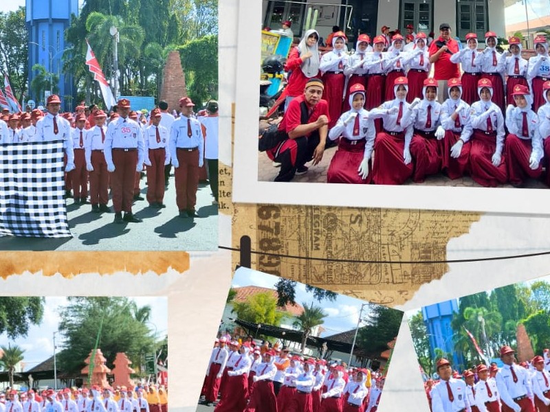 Gerak Jalan memeperingati hari Ulantg Tahun Kemerdekaan RI ke 80  dan harjakasi ke 207